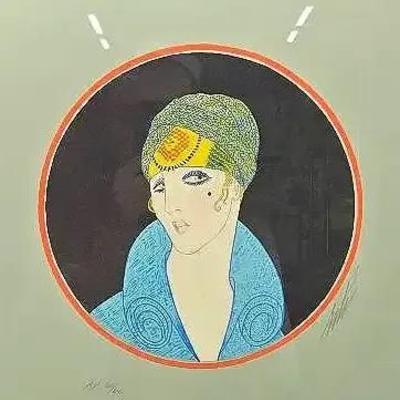 Erte Signed & Numbered Serigraph “Yellow Turban” 