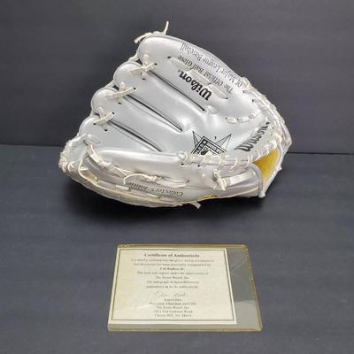 Cal Ripken Jr Autographed Baseball Glove With COA