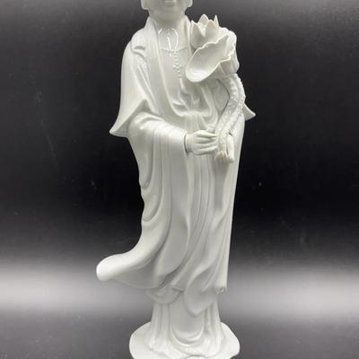 Vintage Chinese Blanc de Chine Porcelain Quan Yin Figurine