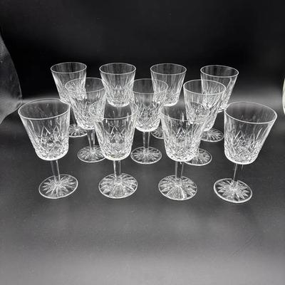 (11) Waterford Crystal Lismore Water Goblet (see description for condition)