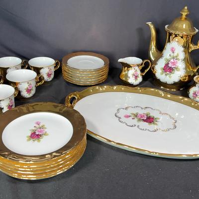 Bavaria Germany 22 Carat Gold Handerbeit Tea/Coffe serving set