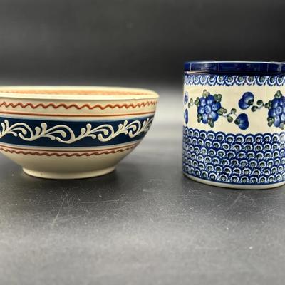 Polish Ceramic Art Pottery Bowls