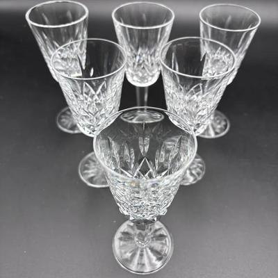 (6) Waterford Crystal Lismore Sherry Glasses