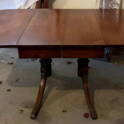 Solid Wood Drop-Leaf Dining Table with Extra Leaf