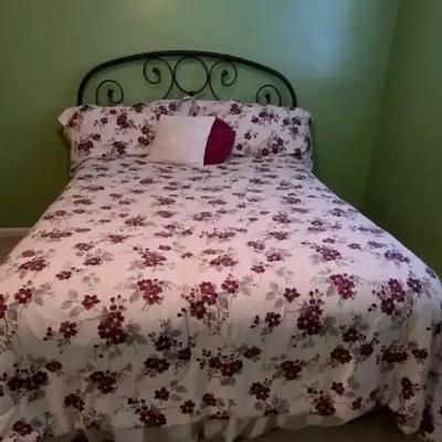 Metal Full-Size Bed Frame & Mattress Set