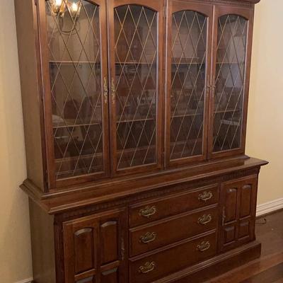 Ethan Allen Two-Piece China Hutch