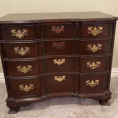 Ethan Allen Small Chest Of Drawers With Brass Handles