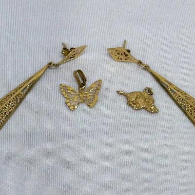 14k Charms & Earrings (3.3g)