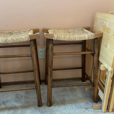 Wicker Top Stools 