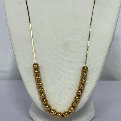 14k Beaded Necklace (6.5g)