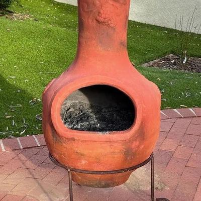 Terracotta Chiminea Fire Pit 