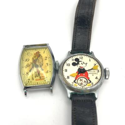 Vintage Mickey Mouse Watch And The Lone Ranger Watch Face