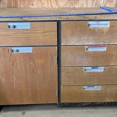 Wooden Work Desk And T-square