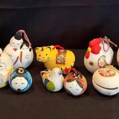 Ko171 vintage japanese clay bells