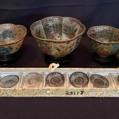 Ko248 chinese plique a jour glass cloisonn #5