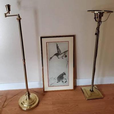 Ko147 vintage floor lamps and artwork