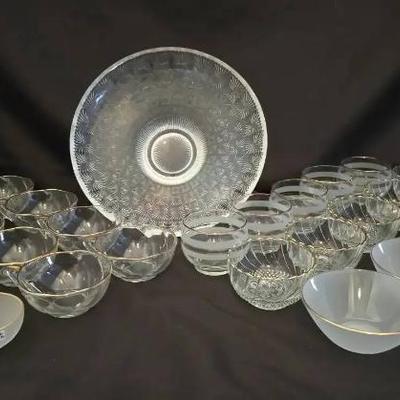 Ko161 vintage glass and gold