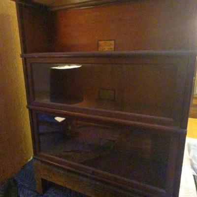 Ko158v antique macy three section barrister bookcase