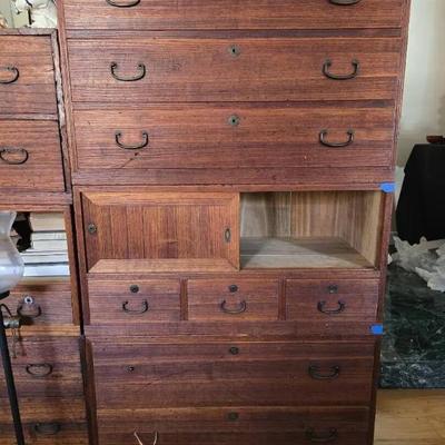Ko279 japanese tansu chest lot 1