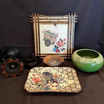 Ko124 vintage japanese imari porcelain tray and more