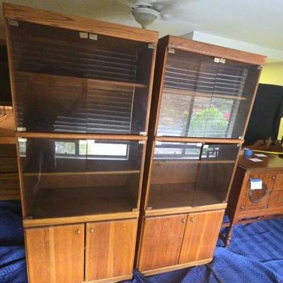 Ko153 showcase cabinets modern walnut