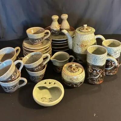 Ko137 mid century otagiri tea coffee with mugs