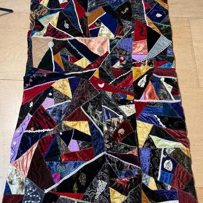 Crazy quilt lap quilt