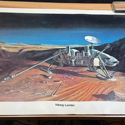 Poster viking lander by charles o bennett martin marietta