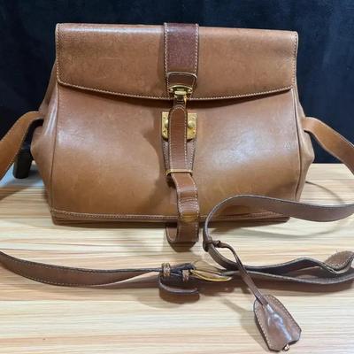 Gucci key lock brown leather shoulder bag