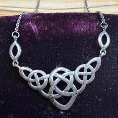Sterling silver celtic knot necklace