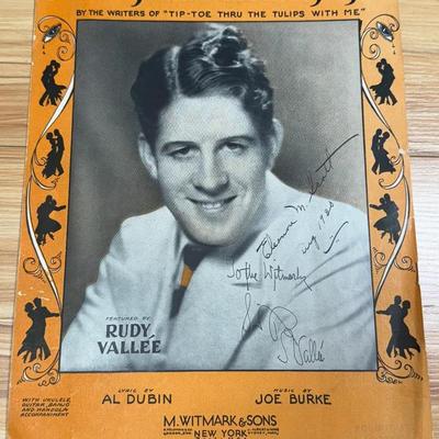 Rudy vallee eleanor m. scott signed "dancing with tears in my eyes"