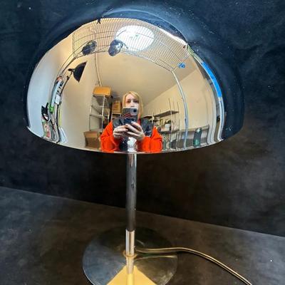 Vintage chrome mushroom" table lamp