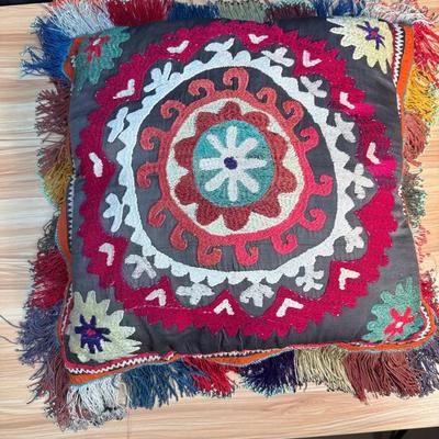 Embroidered pillow