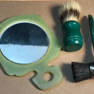 Vintage shaving shoe shine