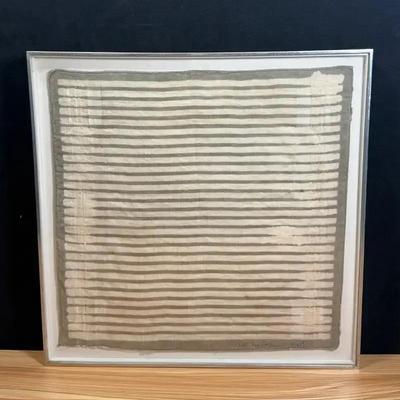 1969 allan mccollum signed bleach painting"