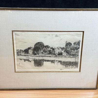 The chimneys, portsmouth" 1915 by childe hassam