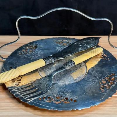 Fish serving set pastry tray