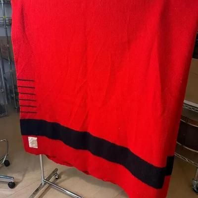 Vintage hudson s bay 6 point wool blanket