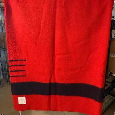 Vintage hudson s bay four point wool blanket
