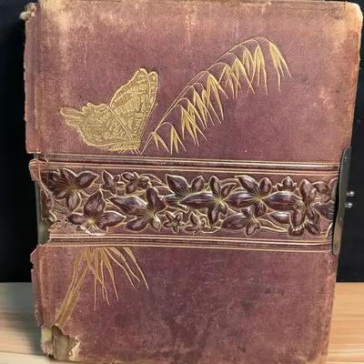 Antique family photo album with cabinet cards