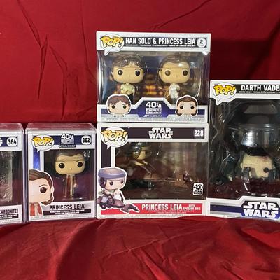 Han Solo & Leia Funko Pops