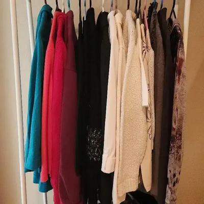 Women's Cardigans - Size L & XL- Calvin Klein, Tahari, And Sag Harbor Zip Up