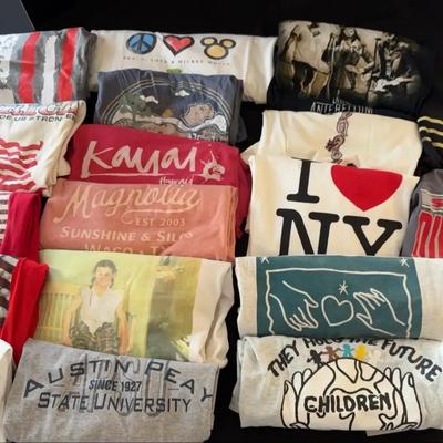 Variety of Popular Short Sleeve T-Shirts - Lady Antebellum, Disney, Quicksilver, Patriotic & More