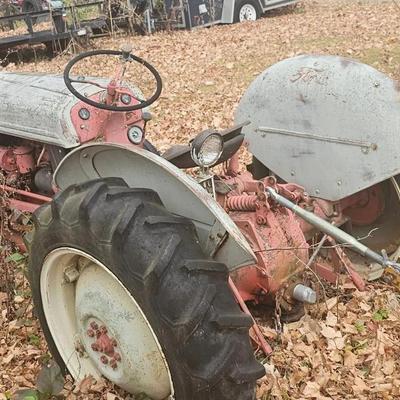 Ford 8N Tractor with 3-Point Boom Pole Lift & Front Blade