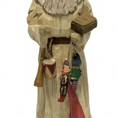Whimsical Whittler Twelfth Night Hand Carved Wood Santa