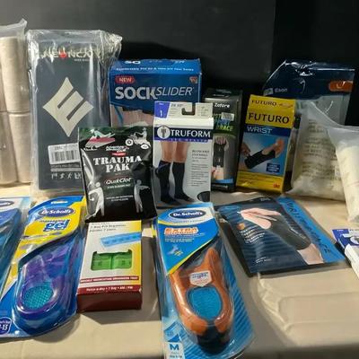 Sock Slider,wrist Braces, Gel Insoles And Other Health Items 