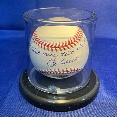 Yogi Berra Autographed Baseball “It Ain’t Over Til It’s Over” 