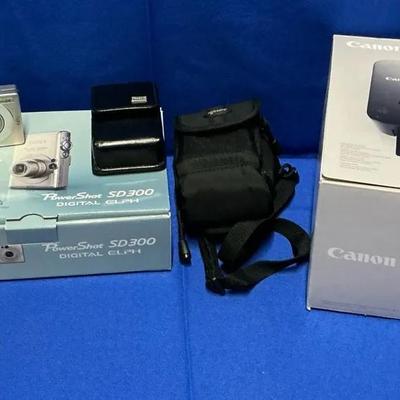 Canon SD300 Digital Elph, Photo Printer, Konica Film Camera