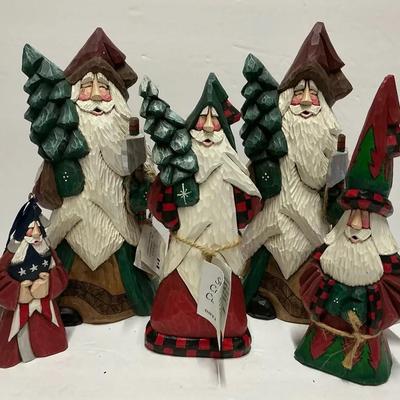 Snow Cottage Carvings Dave Francis Hand Carved Wood Santas