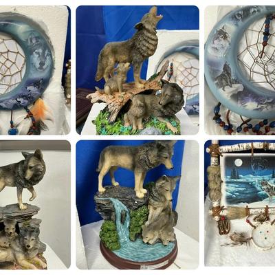 The Bradford Exchange Wolf Collection - Inc Fiber Optic Dreamcatchers 